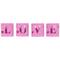 Pink Valentine's Day Love Metal Votive Candle Holders Set
